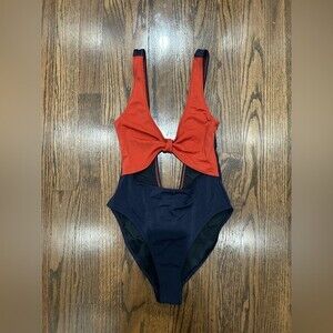 Something navy one piece swimsuit cutout Size XXS New